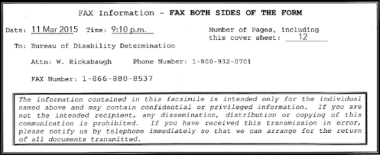 fax info box
